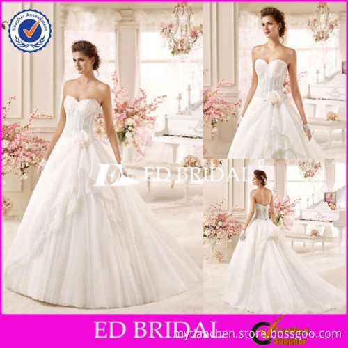CE1324 Very Sexy Sweetheart Organza Cathedral/Royal Train Wedding Dresses